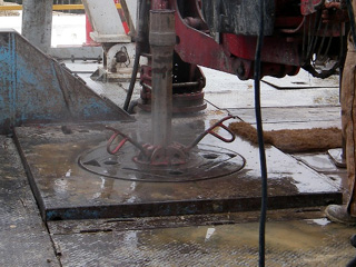 Raised rotary table.